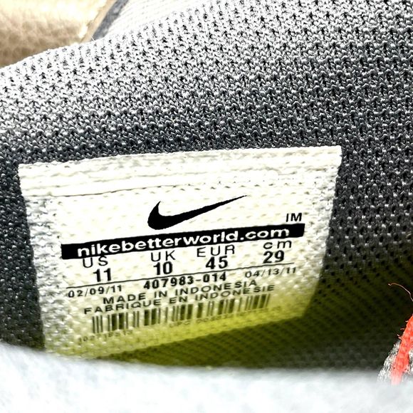 Nike Capri II 2011 Mid Dark Grey Yellow 407893-014 Men Size 11 EUC - Picture 7 of 8